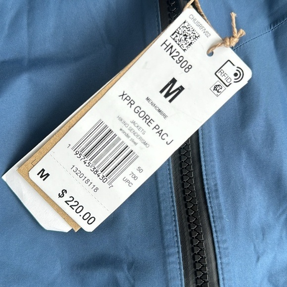 Adidas Men's Xperior Gore-Tex Packable Jacket in Wonder Steel medium - Picture 6 of 9